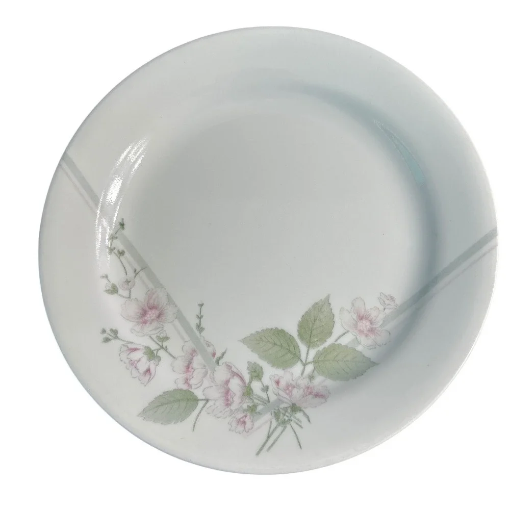 Corelle‎ Veranda Bread and Butter Plates Set of 6 Pink Floral 6.75 inch USA
